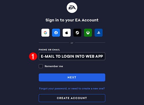Logging into the FC Web App